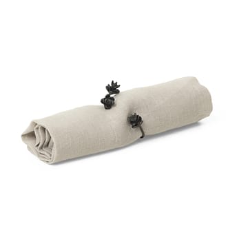 Forest serviettring 4-pakning - Black brass - Ferm Living