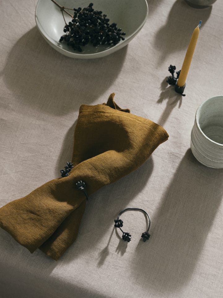 Forest serviettring 4-pakning, Black brass Ferm Living