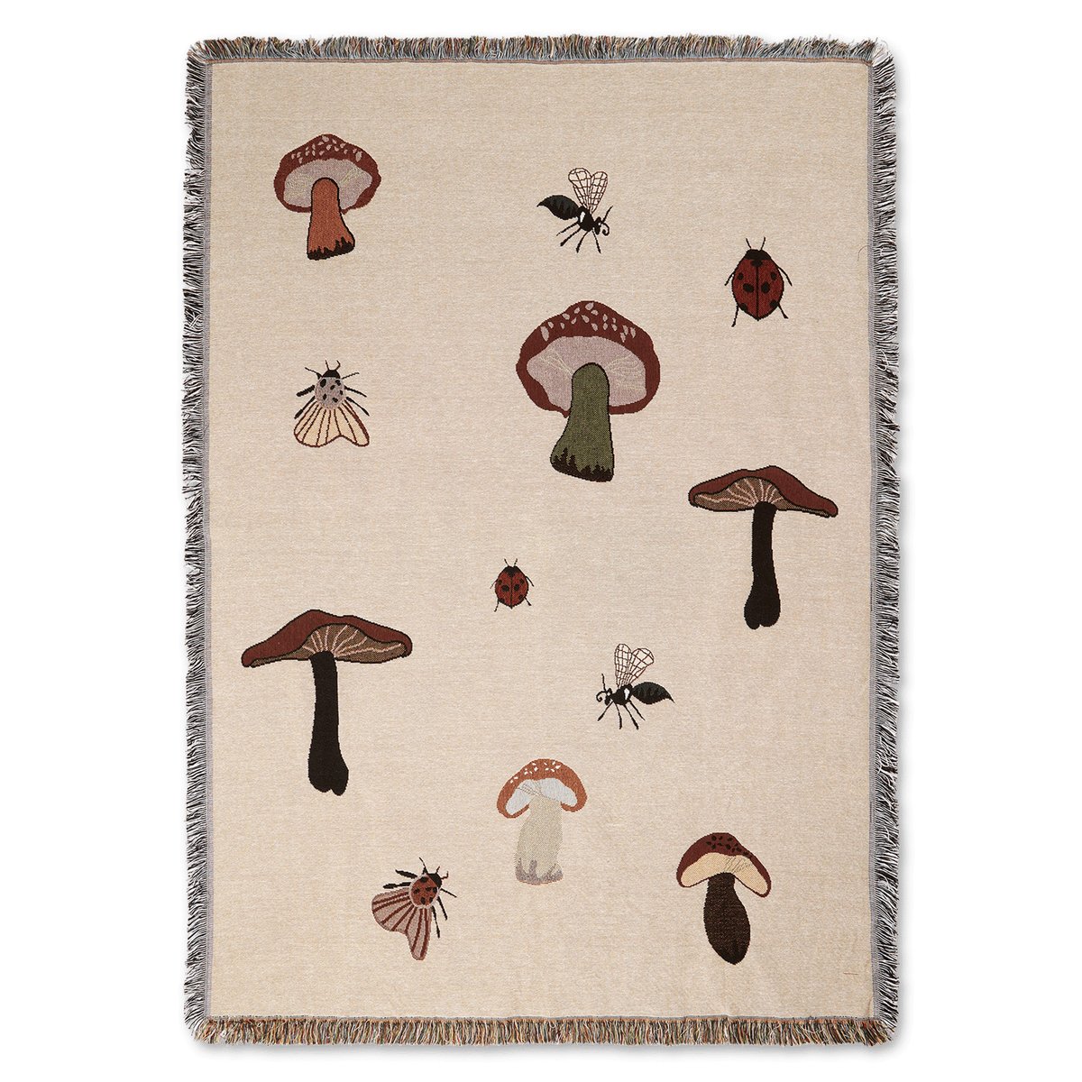 Bilde av ferm LIVING Forest tapestry pledd 120 x 170 cm Sand