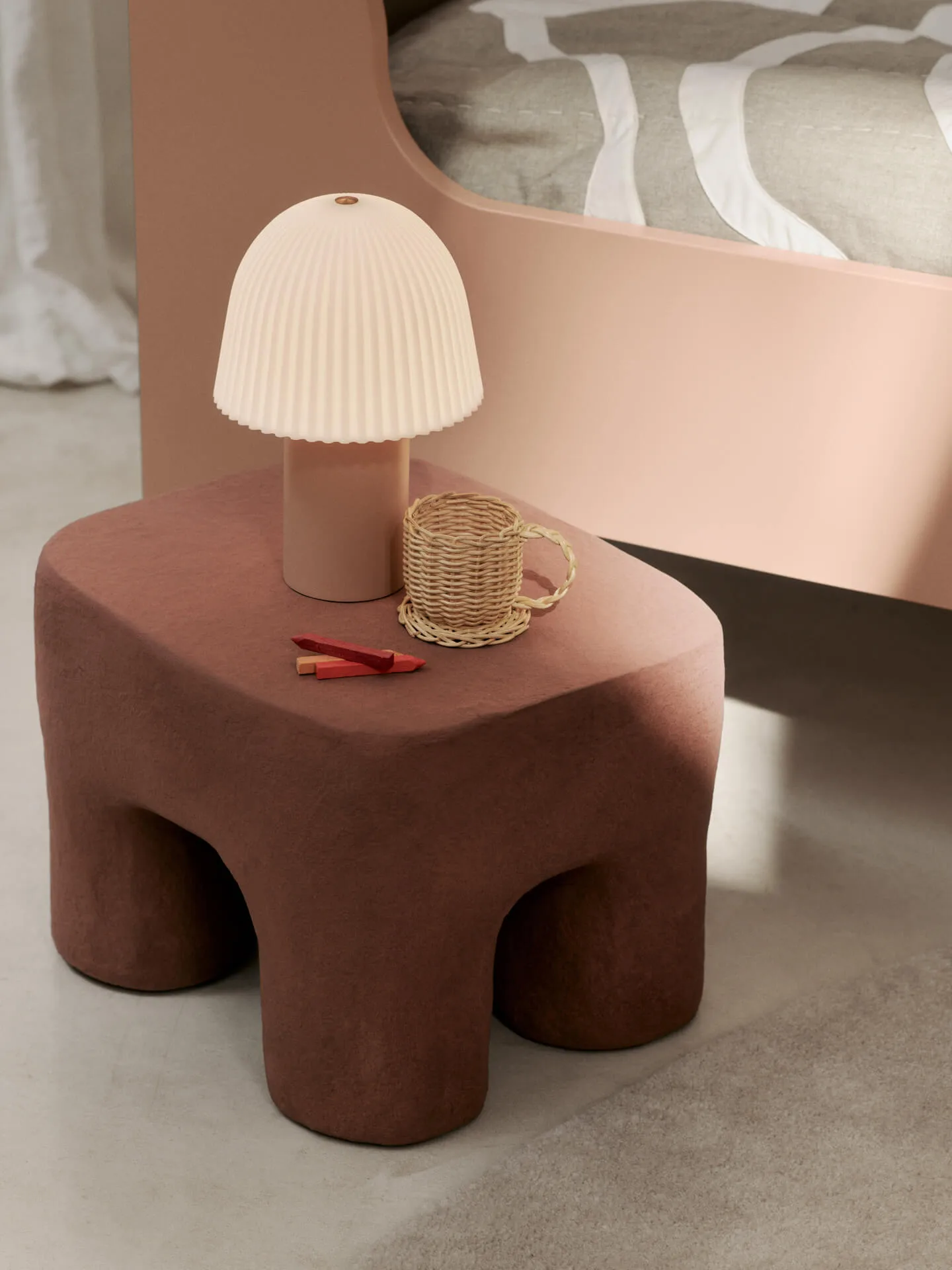 Frill bærbar lampe, Rose-white Ferm Living