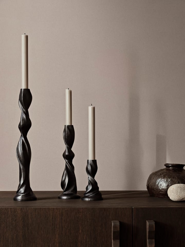 Gale lysestake 13 cm, Blackened Aluminium Ferm Living