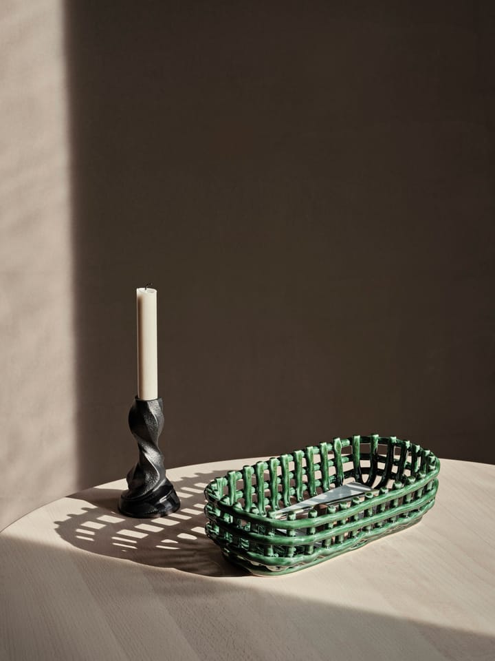 Gale lysestake 13 cm, Blackened Aluminium Ferm Living