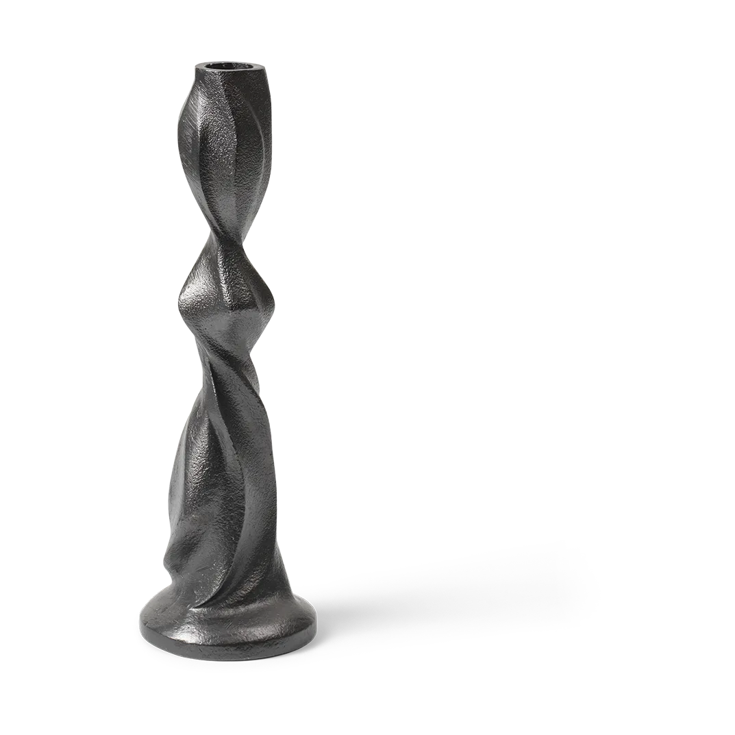 Gale lysestake 25 cm, Blackened Aluminium Ferm Living