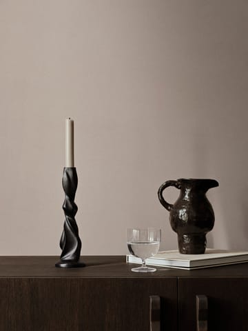 Gale lysestake 25 cm - Blackened Aluminium - Ferm Living