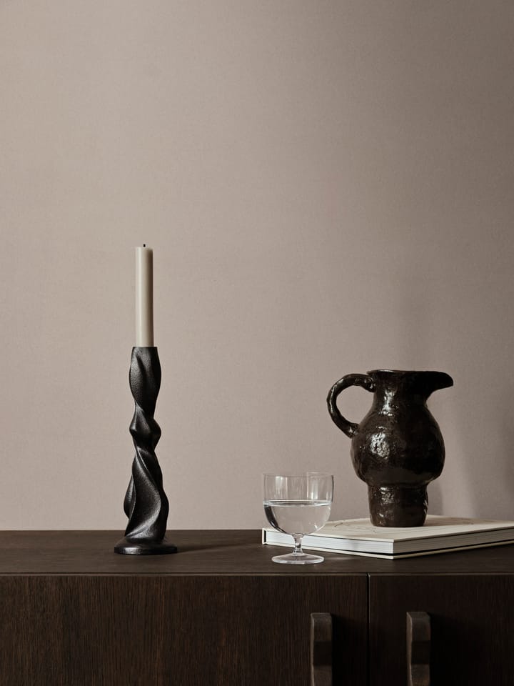 Gale lysestake 25 cm - Blackened Aluminium - ferm LIVING