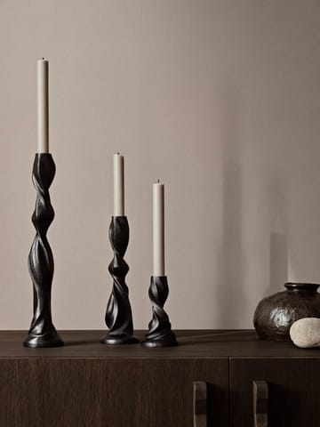 Gale lysestake 25 cm - Blackened Aluminium - Ferm Living