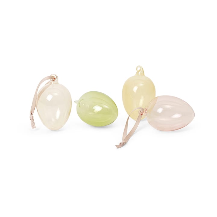 Glass easter eggs 4-pakning, Mixed light Ferm Living