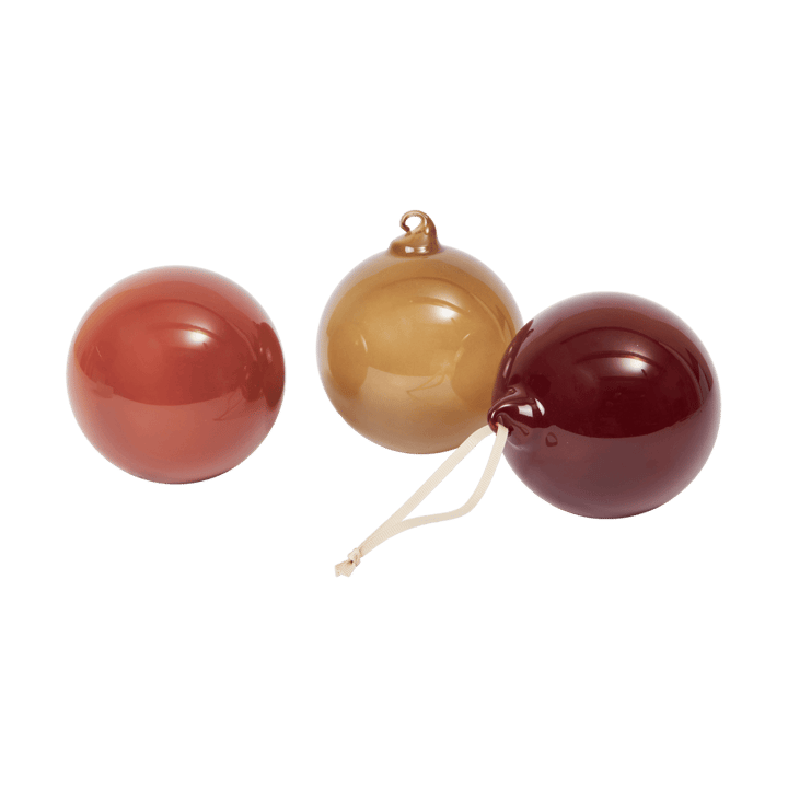 Glasskule julkulor L Ø10 cm 3 deler - Roseate Opaque - Ferm Living