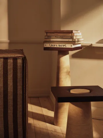 Grove sidebord - Travertine, 40x40x50 cm - Ferm Living