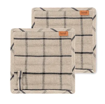 Hale grytelapp 2-stk. - Sand-svart - Ferm Living