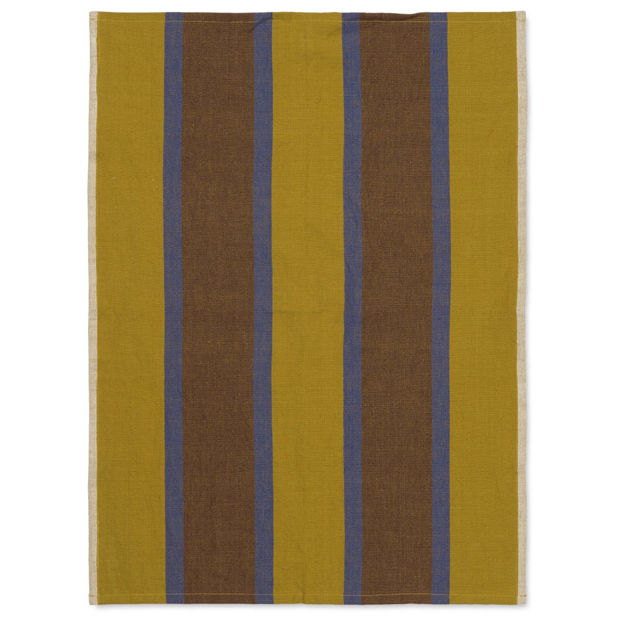 Ferm Living Hale kjøkkenhåndkle 50x70 cm Lime-bright blue-chocolate
