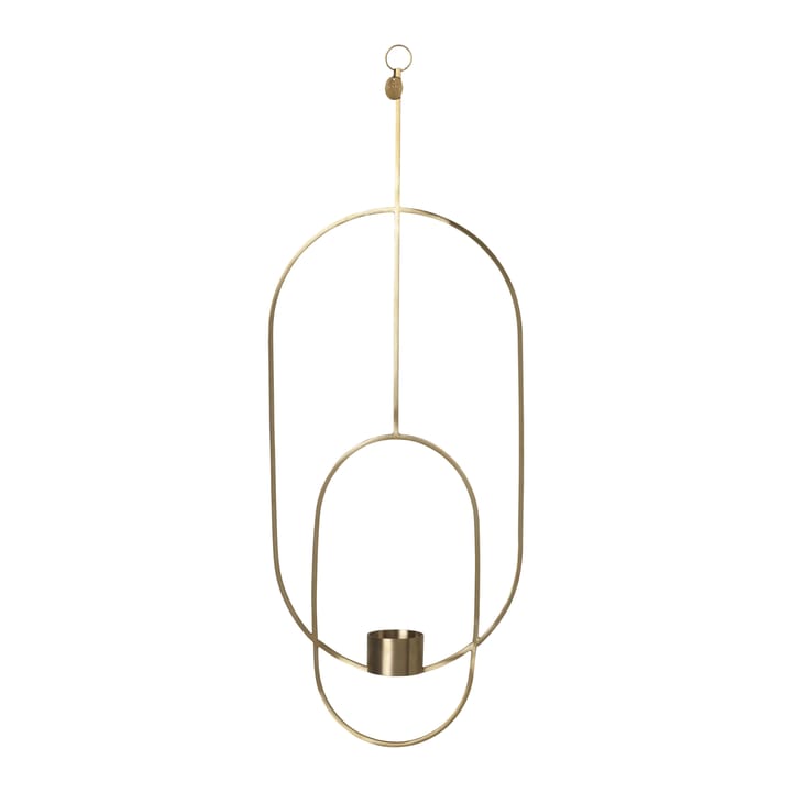 Hanging tealight lysekrone oval - messing - Ferm LIVING