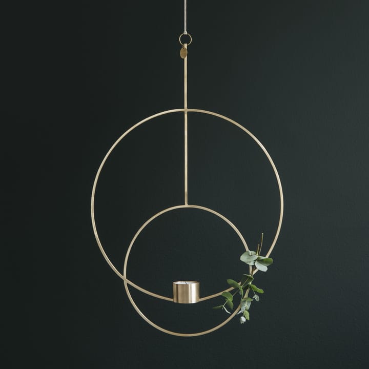 Hanging tealight lysekrone rund - messing - ferm LIVING