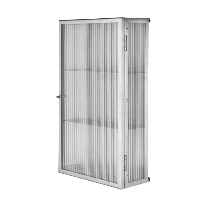 Haze veggskap, Reeded glass - stainless steel Ferm Living