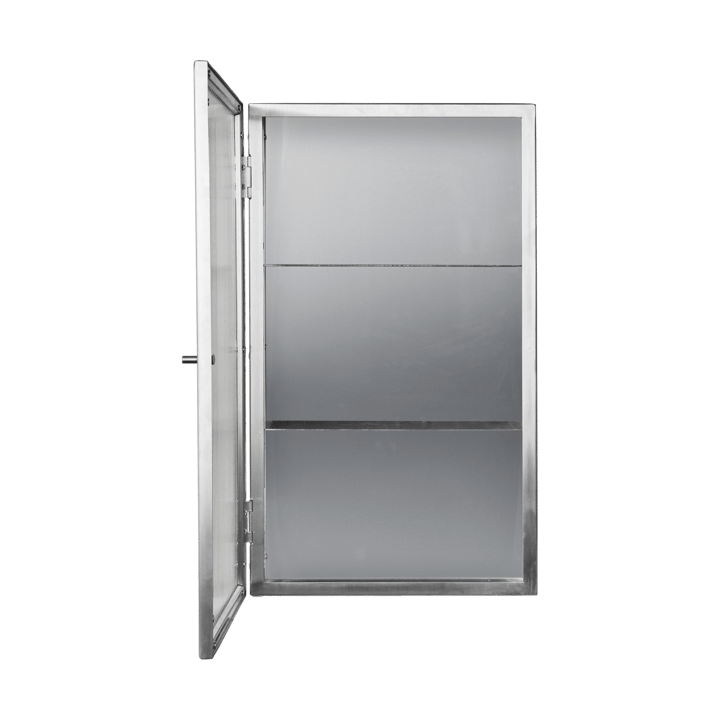 Haze veggskap, Reeded glass - stainless steel Ferm Living