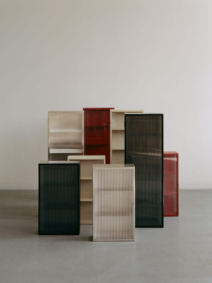 Haze veggskap, Reeded glass - stainless steel Ferm Living