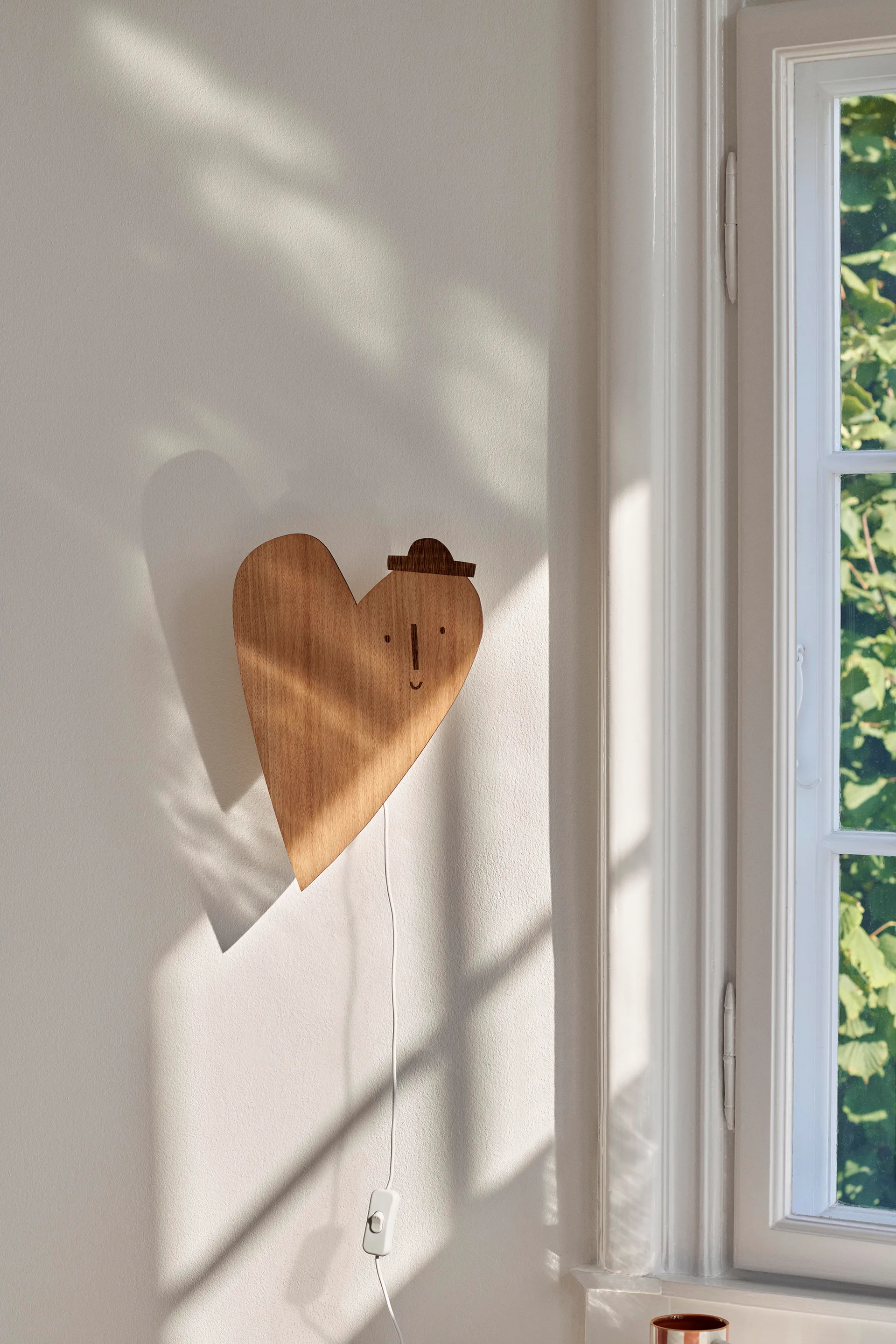 Heart vegglamp, Oljet eik Ferm Living