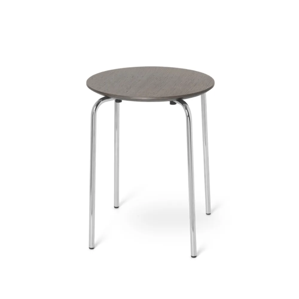 Herman fotskammel, Oak dark stained, sort stålstativ Ferm Living
