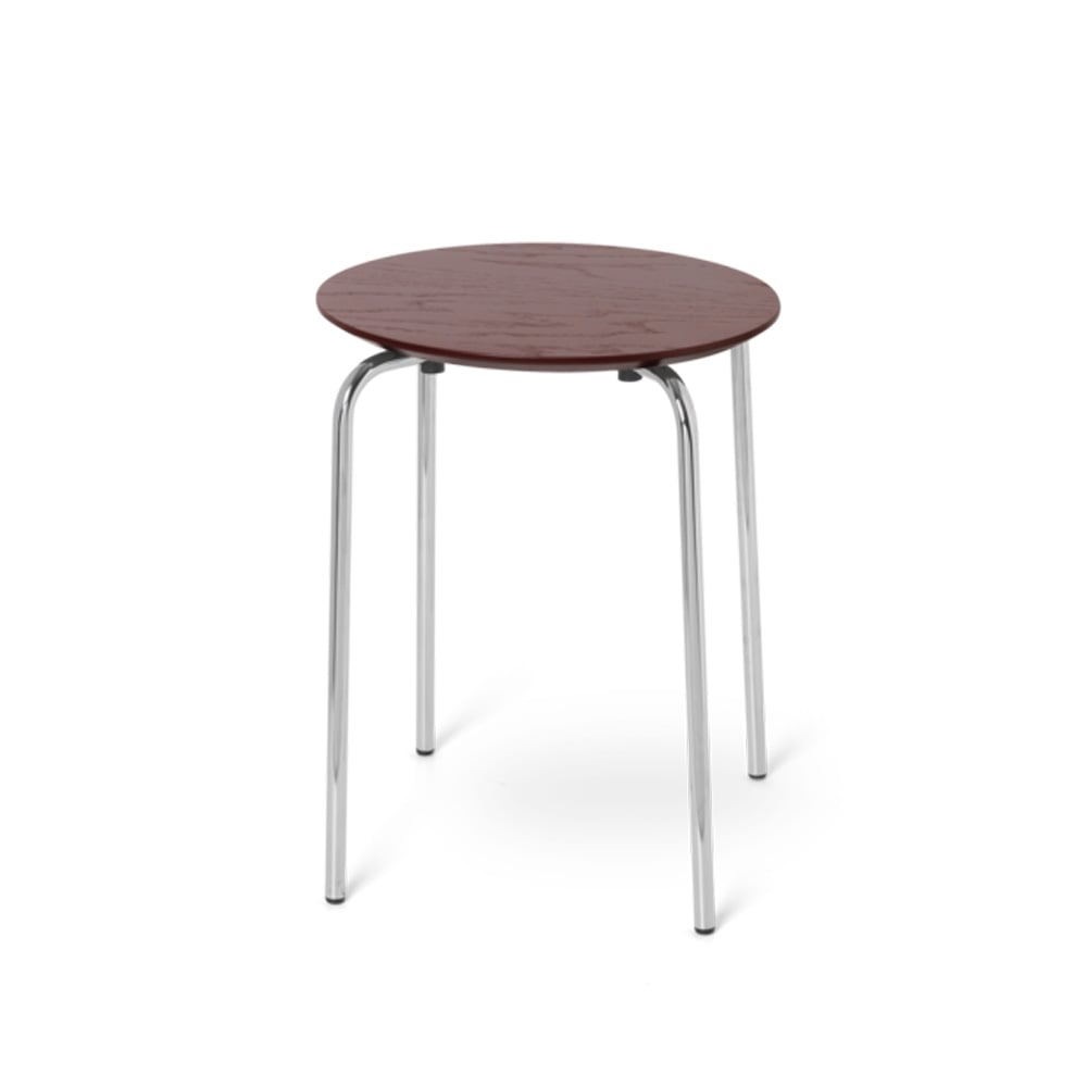 Ferm Living Herman fotskammel Red brown, kromstativ