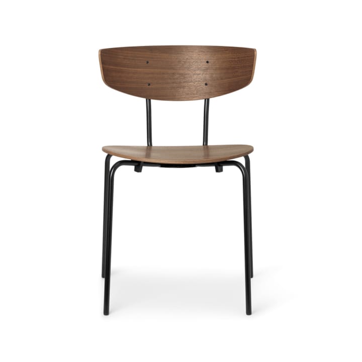 Herman stol - Walnut, sort stålstativ - Ferm Living