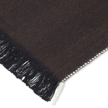 Herringbone pledd 120x180 cm - Dark coffee - Ferm Living