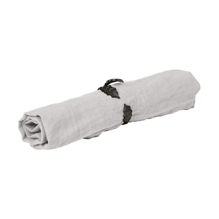 Holly leaf serviettring Ø5,3 cm 4-pack, Black Brass Ferm Living