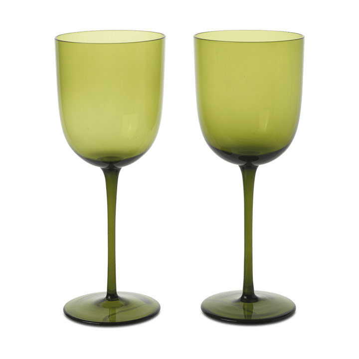 Host hvitvinsglass 30 cl 2-pakning - Moss Green - Ferm Living