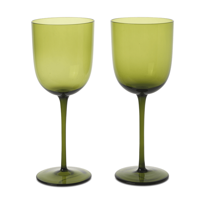 Host hvitvinsglass 30 cl 2-pakning - Moss Green - ferm LIVING