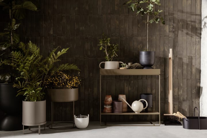 Hourglass krukke extra small Ø21 cm, Svart-mørkegrå Ferm Living