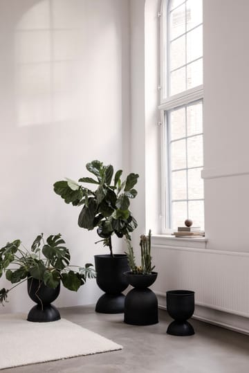 Hourglass krukke extra small Ø21 cm - Svart-mørkegrå - Ferm Living