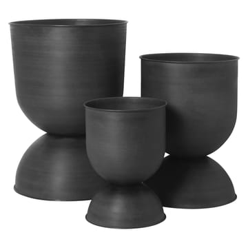 Hourglass krukke medium Ø41 cm - Svart-mørkegrå - Ferm Living
