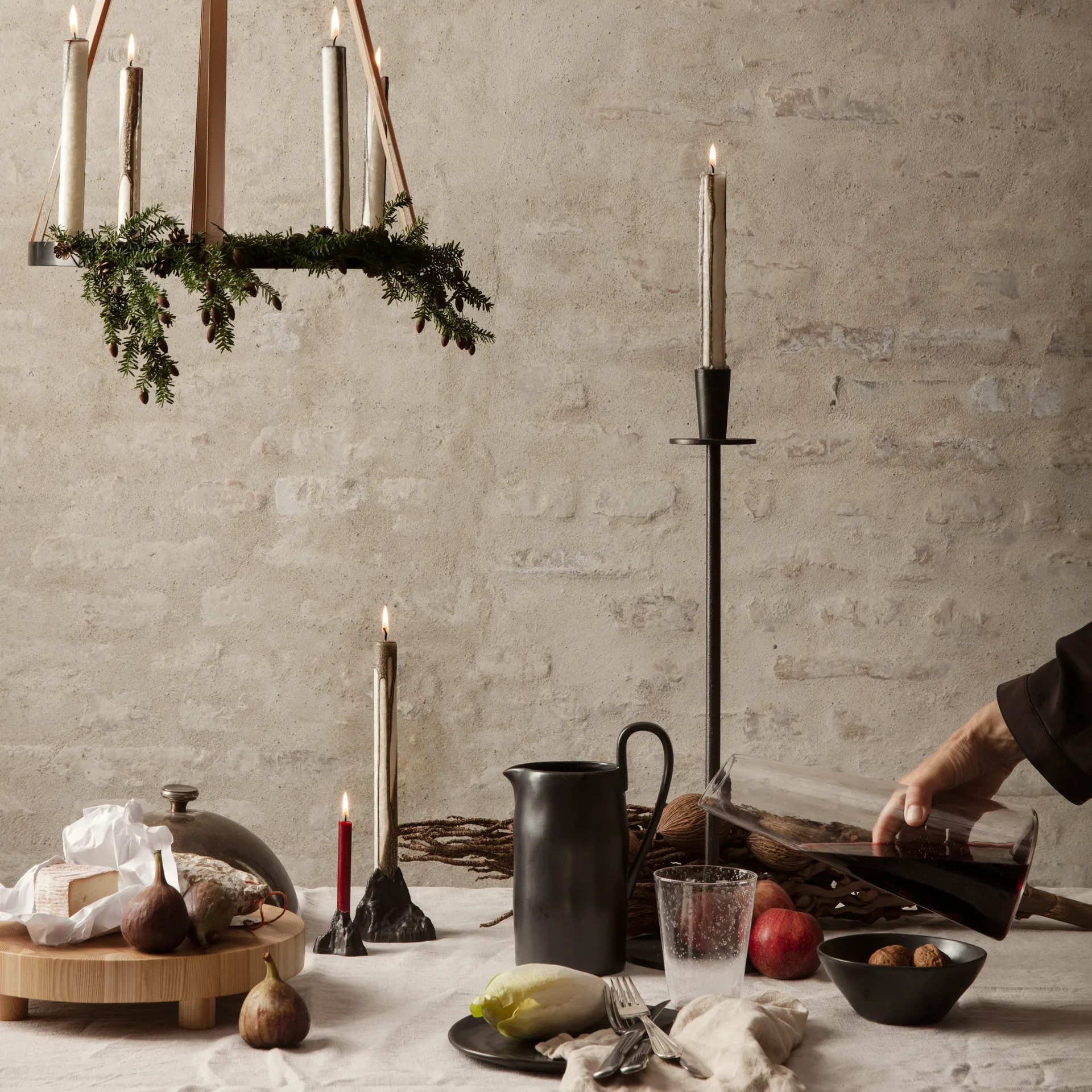 Hoy lysestake, Svart Ferm Living