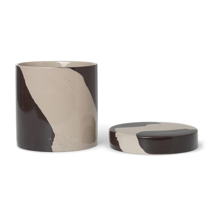 Inlay oppbevaringsboks Ø14,5 cm, Sand-brown Ferm Living