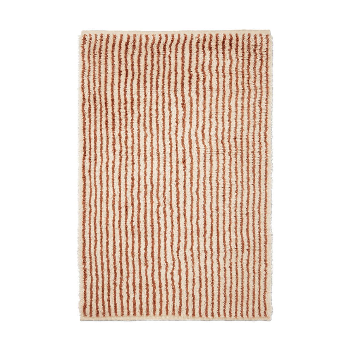 Bilde av Ferm Living Kami teppe Off white-red brown 120x180 cm