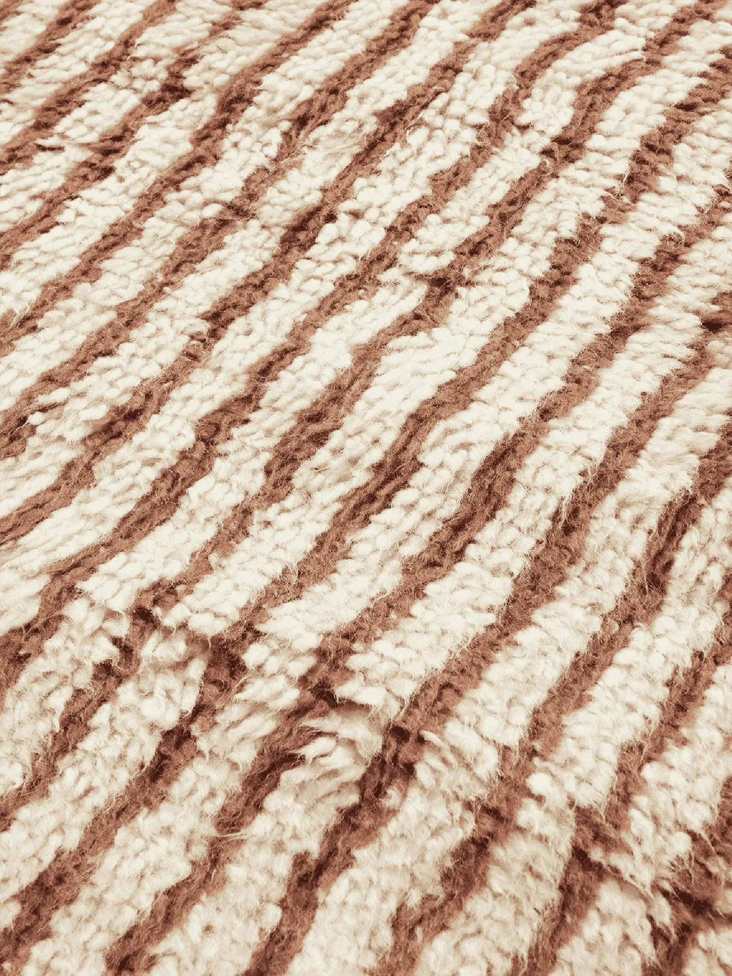 Kami teppe, Off white-red brown, 80x120 cm Ferm Living