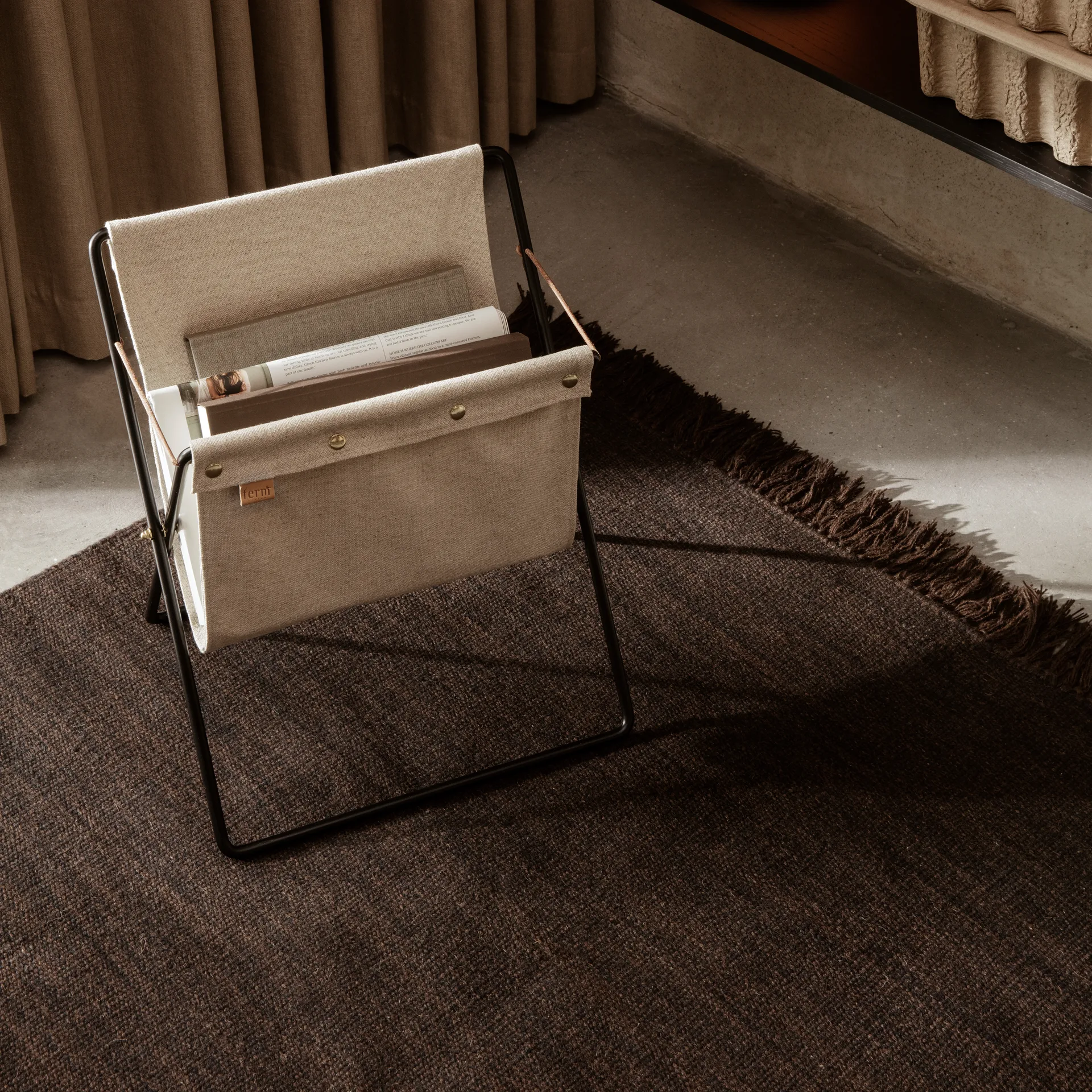 Kelim gulvteppe 240x240 cm, Dark melange Ferm Living