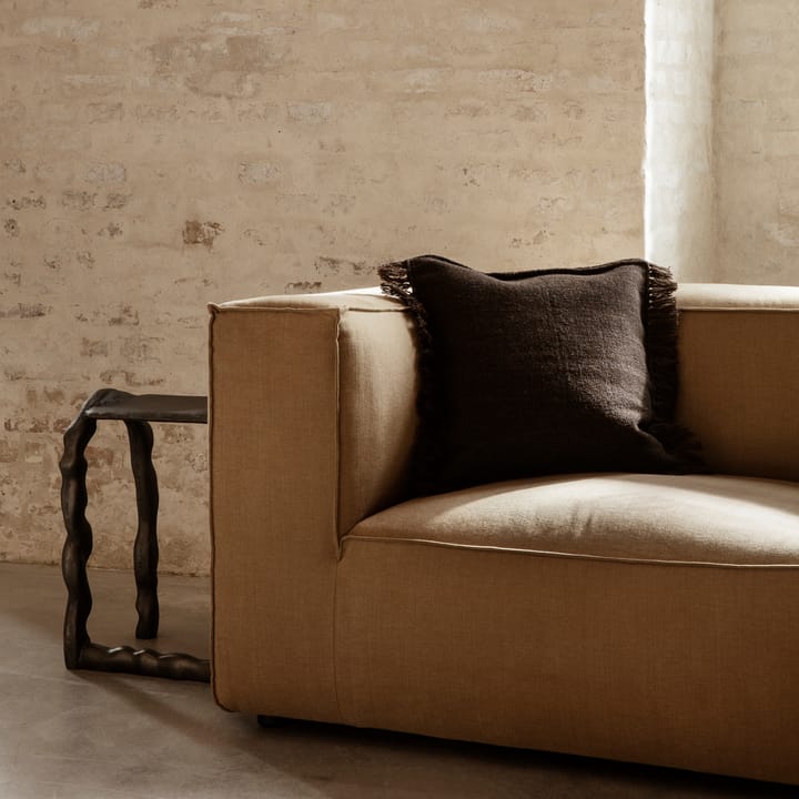 Kelim pute med frynser S 50 x 50 cm, Dark melange Ferm Living