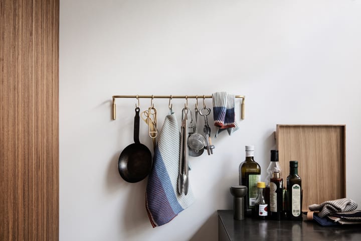 Kitchen kjøkkenstang med 6 kroker, Messing Ferm Living