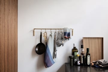Kitchen kjøkkenstang med 6 kroker - Messing - ferm LIVING