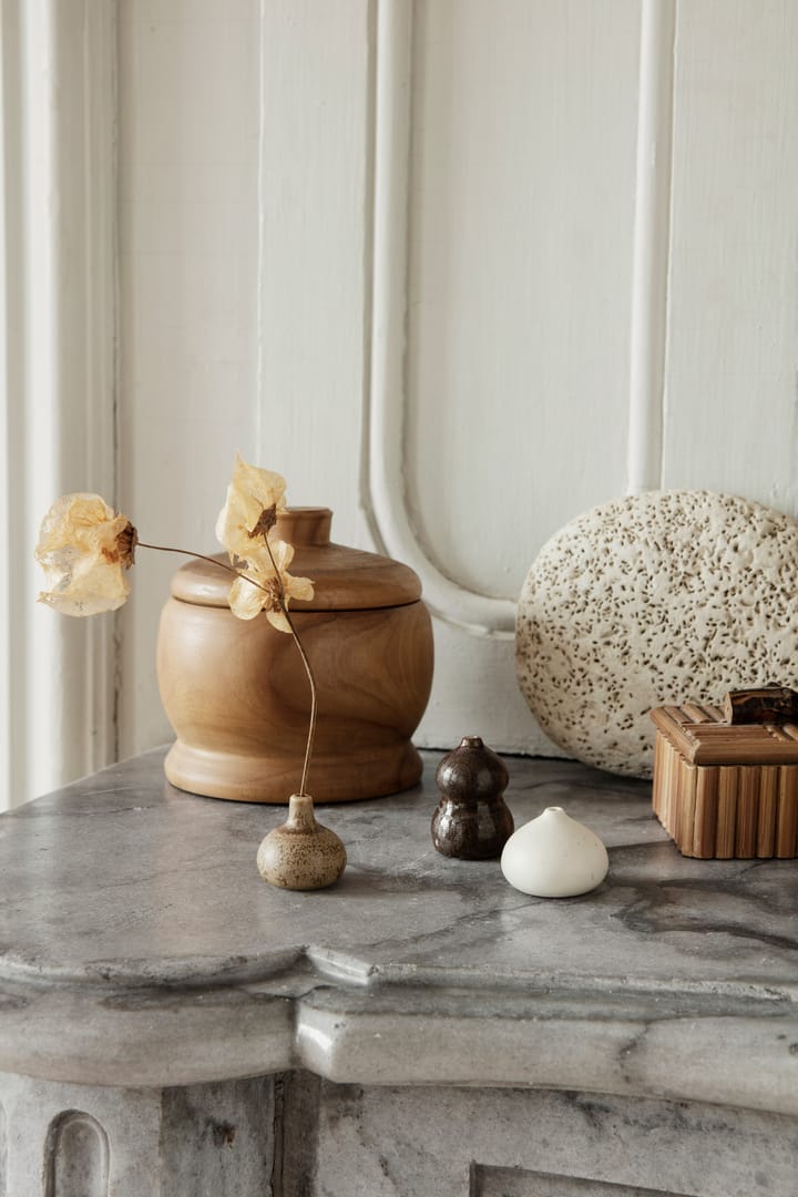 Komo vase mini sett med 3 - Brown-white - ferm LIVING