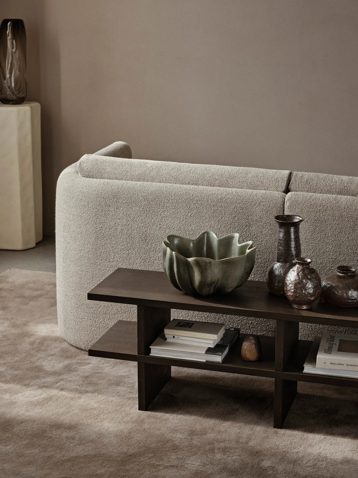 Kona benk, Dark Stained oak veneer Ferm Living