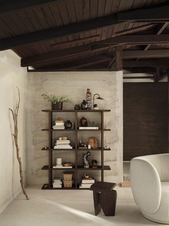 Kona bokhylle 2x4, Dark stained Ferm Living