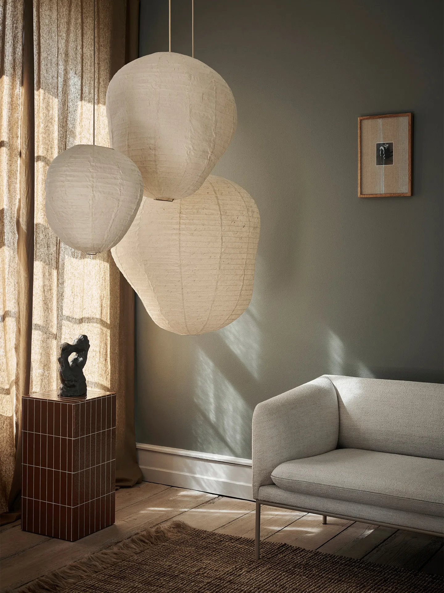 Kurbis lampeskjerm, 40 cm, Natural Ferm Living