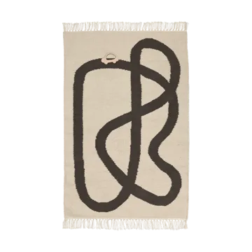 Lane teppe 70 x 105 cm - Offwhite-Chocolate - Ferm Living