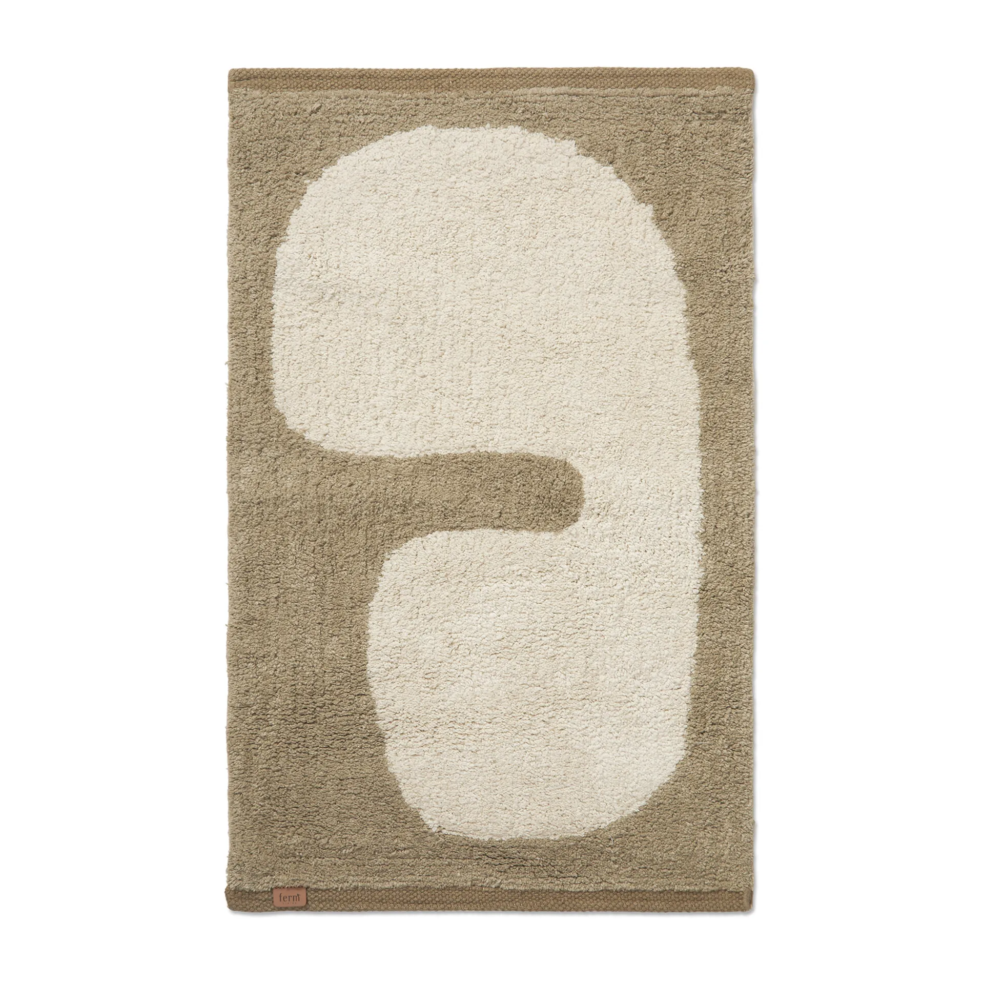 Lay baderomsmatte 50 x 70 cm, Dark taupe-off white Ferm Living