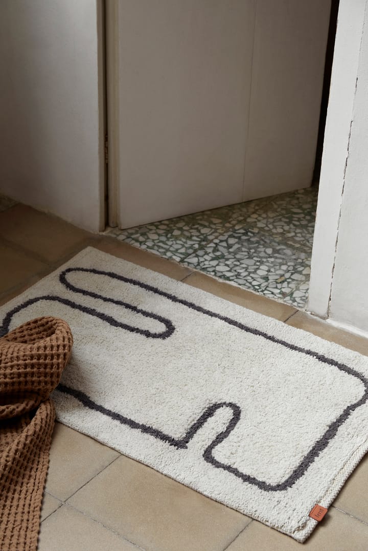 Lay baderomsmatte 50 x 70 cm, Off white-coffee Ferm Living