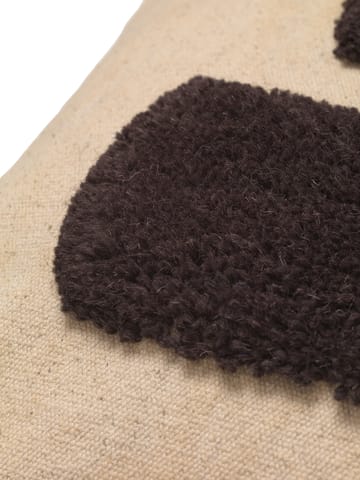 Lay pute 50 x 50 cm - Sand / Dark Brown - ferm LIVING