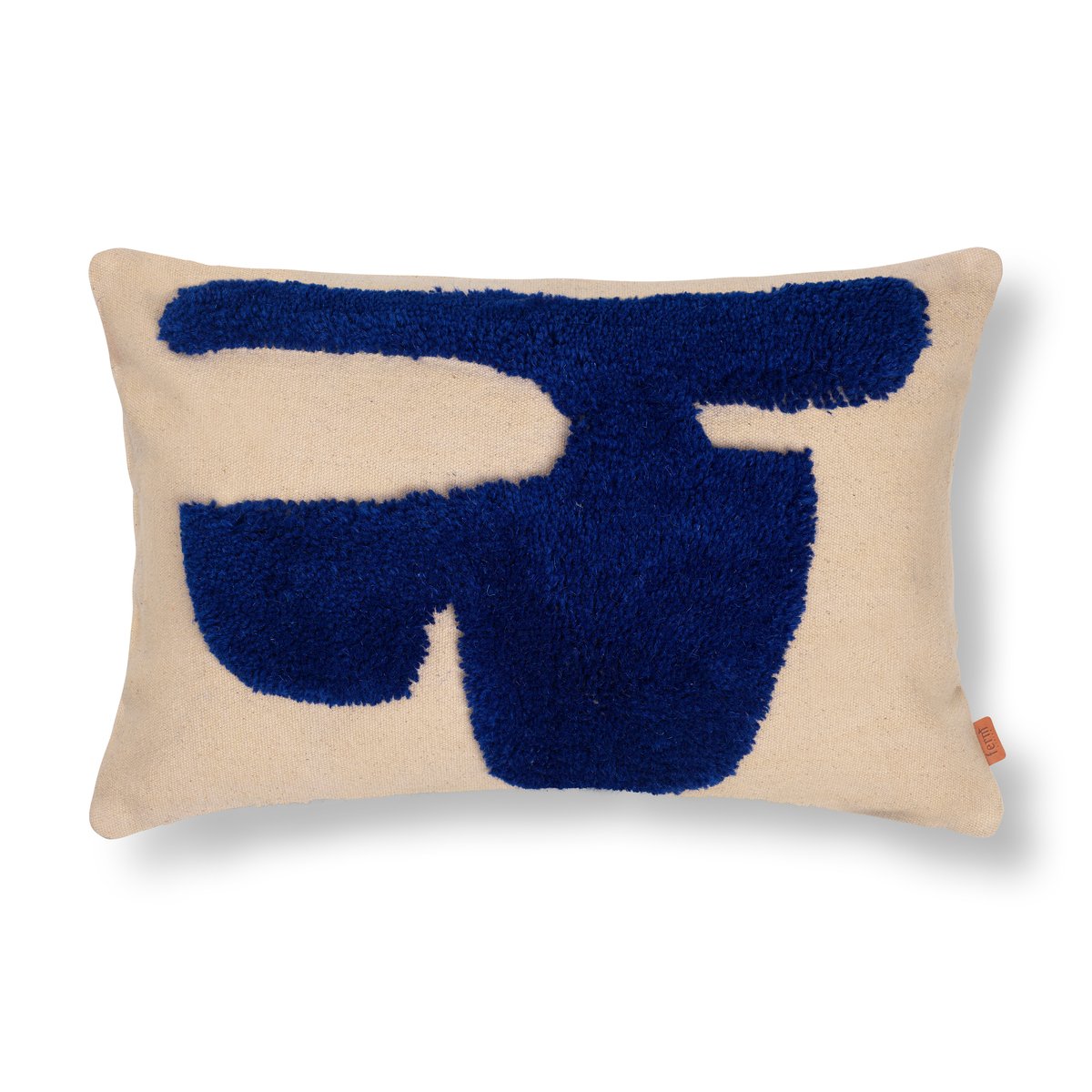 Bilde av Ferm Living Lay rektangulær pute 40 x 60 cm Sand / Bright Blue