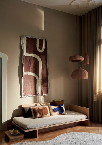 Lay rektangulær pute 40 x 60 cm - Sand / Bright Blue - Ferm Living