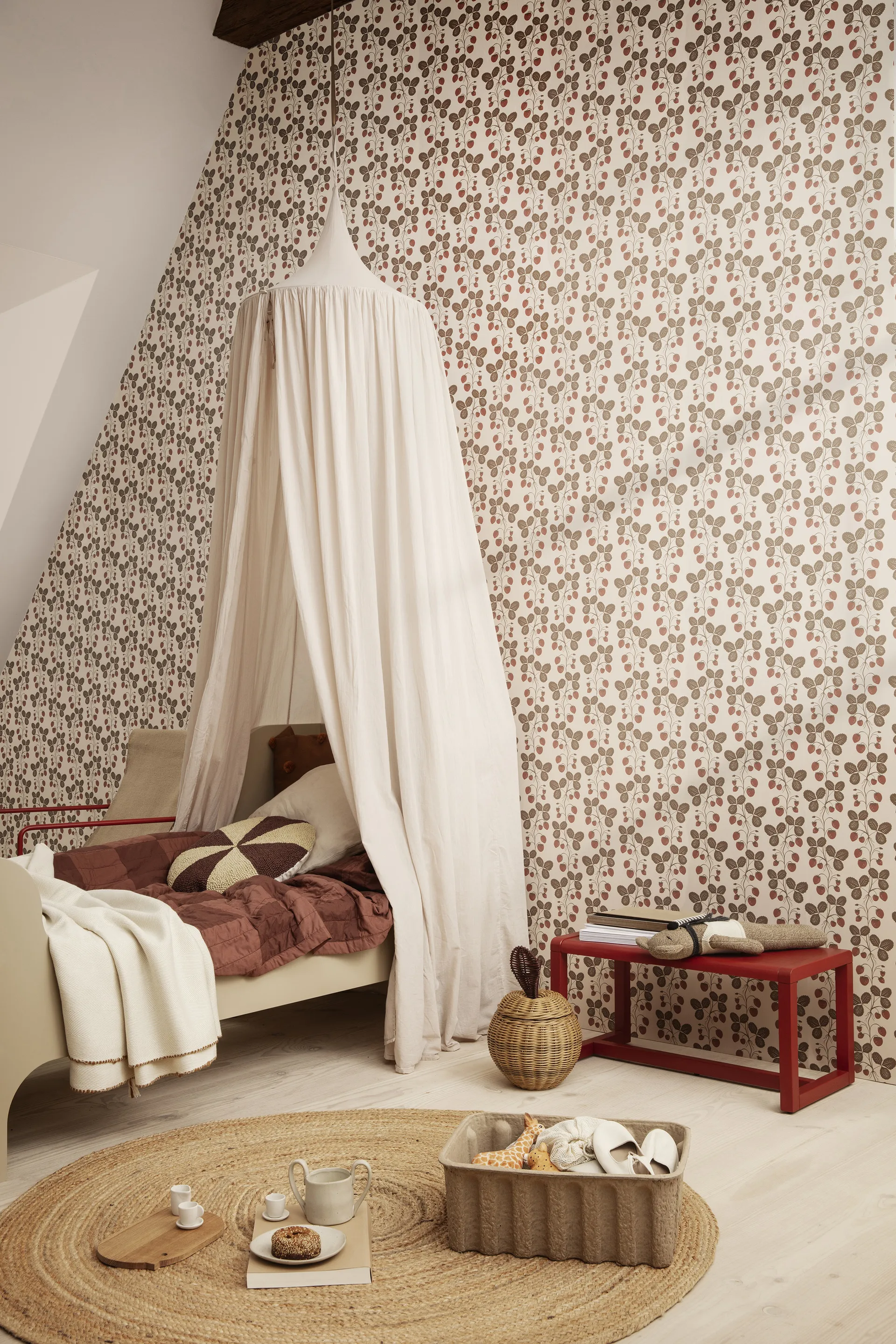 Little Architecht Bench benk, Poppy red Ferm Living